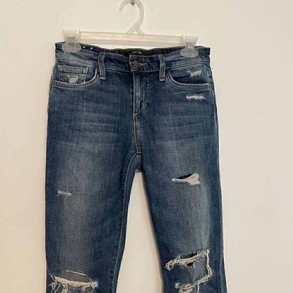 JOE'S JEANS JOES JEANS Keagan Skinny Ankle Distressed Jeans Dark Wash Ripped 25 - Picture 3 of 15